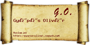 Gyöpös Olivér névjegykártya