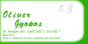 oliver gyopos business card